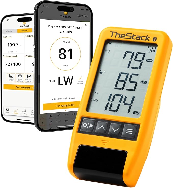 TheStack™ Radar | Golf Launch Monitor | App-Based Training System and Golf Swing Analyzer | Trainer Golf Swing Training Aid | Golf Launch Monitor Portable-StrideForce Fitness