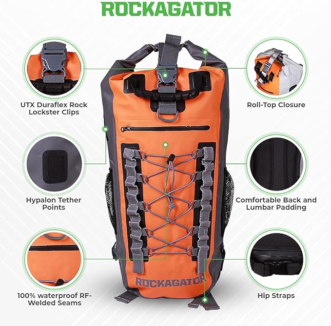 Waterproof Backpack - 40 Liter HYDRIC Series Water Proof Floating Dry Bag River Pack-StrideForce Fitness