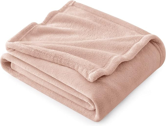 Bedsure Fleece Throw Blanket Dusty Pink - 300GSM Blankets for Couch, Sofa, Bed, Soft Lightweight Plush Cozy Throws for Toddlers, 50x60 inches-StrideForce Fitness