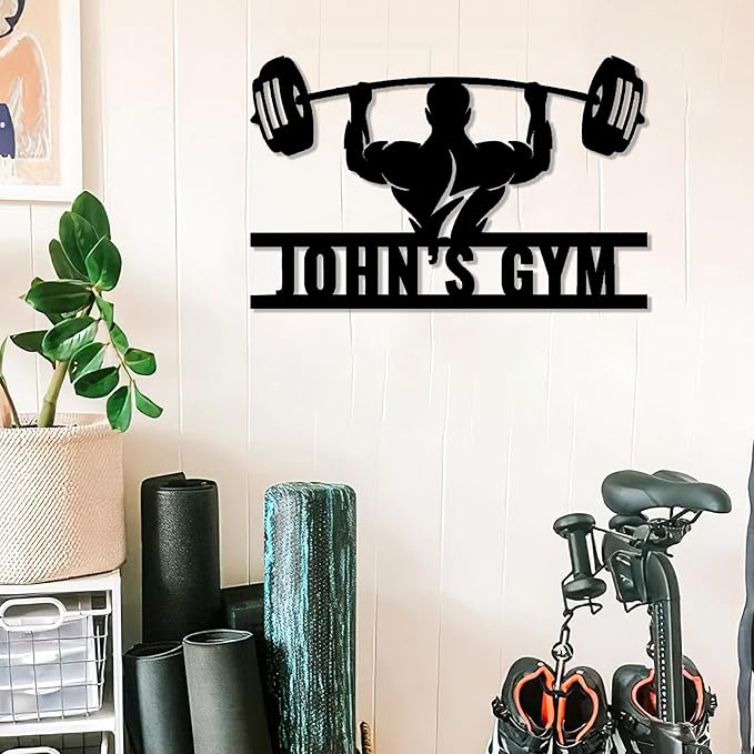 Luxury Personalized Home Gym Sign, Metal Wall Art, Home Gym Decor, Gifts for Fitness Lovers, Workout Room Decor-StrideForce Fitness