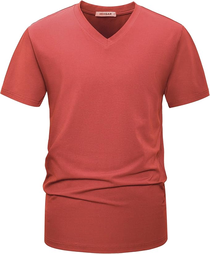 VEIISAR Premium V Neck T Shirts for Men - Modern Fitted Tees Vneck Undershirts-StrideForce Fitness