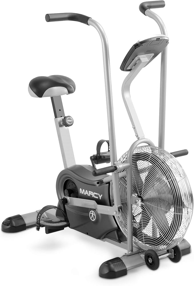 Marcy Air-Resistance Exercise Fan Bike With Dual Acction Handlebars-StrideForce Fitness