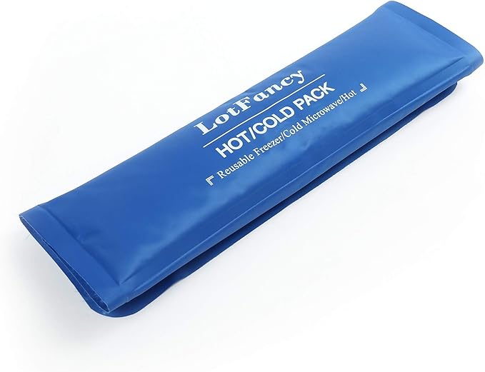 LotFancy Ice Pack for Injuries, Reusable Large Hot Cold Pack for Therapy, Heating or Cooling Gel Pad for Back Shoulder Knee Waist Sprains, Muscle or Joint Pain Relief, 14" x12"-StrideForce Fitness
