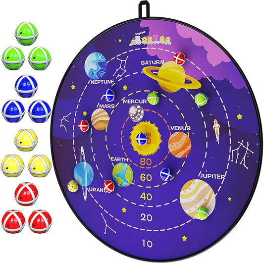 BooTaa 29" Large Dart Board for Kids, Kids Dart Board with Sticky Balls, Boys Toys, Indoor/Sport Outdoor Fun Party Play Game Toys, Birthday Gifts for 3 4 5 6 7 8 9 10 11 12 Year Old Boys Girls-StrideForce Fitness