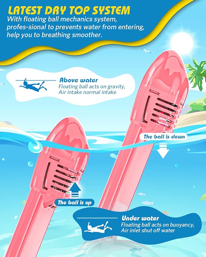 QingSong Kids Snorkel Mask Full Face, Snorkeling Set with Camera Mount, Foldable 180 Degree Panoramic View Snorkeling Gear Anti-Fog Anti-Leak-StrideForce Fitness