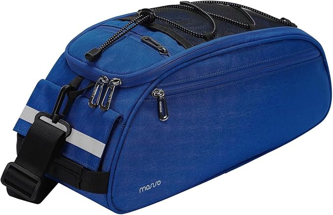 MOSISO Bike Rack Bag, Waterproof Bicycle Trunk Pannier Rear Seat Pouch Cycling Bike Carrier Backseat Storage Luggage Saddle Shoulder Bag-StrideForce Fitness