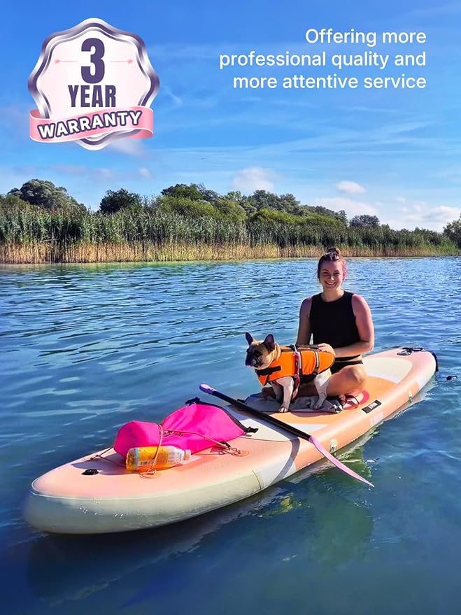 Niphean（Ultra-Light）Inflatable Paddle Board with (Beginner Friendly) StabilTrac Fin and Durable SUP Accessories, 10' Stand Up Paddle Boards for Adults & Youth, Versatile Yoga Paddle Board, Gift Ideas-StrideForce Fitness