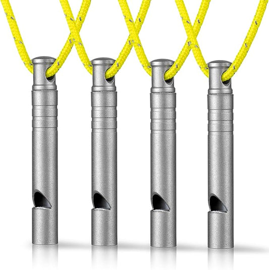 TISUR Titanium Emergency Whistle,120db Safety Whistle with Lanyard,Outdoor Survival Small Whistle for Life Saving,Hiking,Pets Training,Coach Sports-StrideForce Fitness