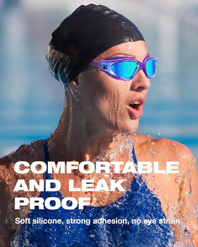 ZIONOR G1 Nava Super Anti-Fog Unisex Swim Goggles Mirror/Bright Smoke Lens-StrideForce Fitness