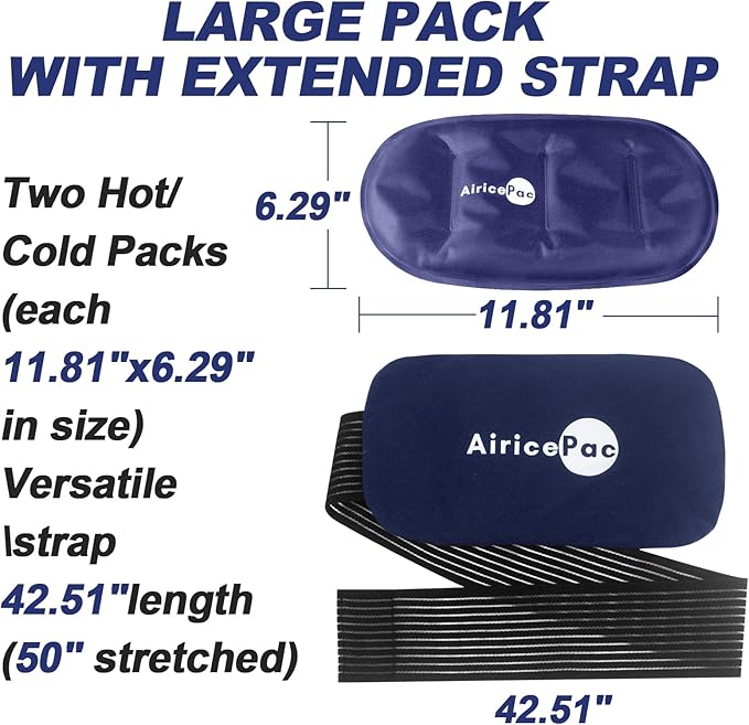 Ice Packs for Injuries Reusable (3-Piece Set) – Hot and Cold Ice Pack Therapy Gel Wrap Support – Supports Recovery, Joint and Muscle Pain – Knees, Back & More-StrideForce Fitness