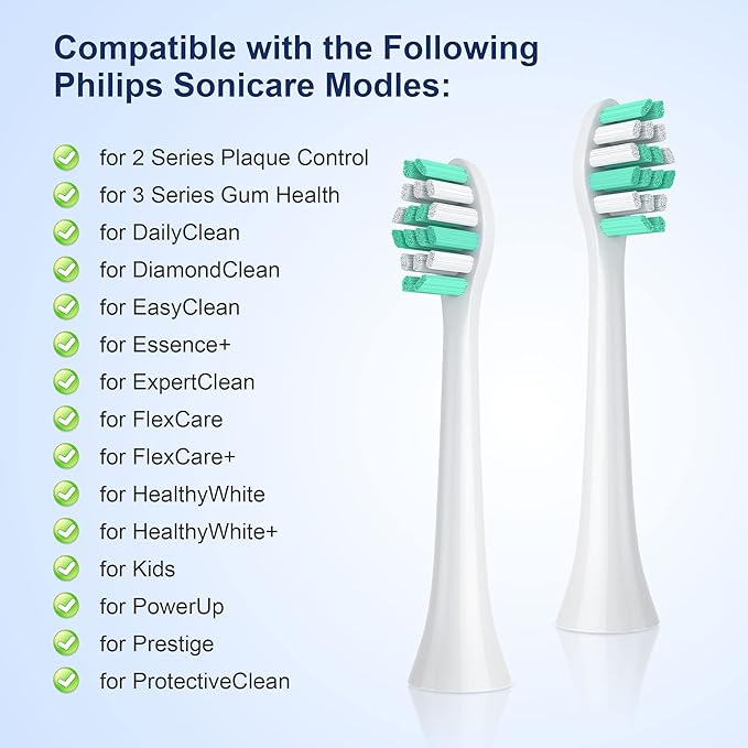 MRYUESG Replacement Heads Compatible with Philips Sonicare 10 Pack, 5 White + 5 Black, MRYUESG Electric Tooth-Brush Head for Phillips