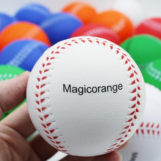 Magicorange Baseball, Foam Baseballs 20 Pack Practice Training Baseballs Unmarked Baseball Soft Toss, Batting, Fielding, Hitting, Pitching-StrideForce Fitness