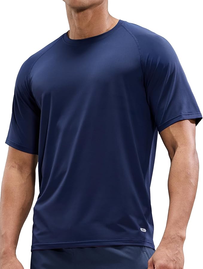 MIER Men's Dry Fit Workout T-Shirts Athletic Running Tee Short Sleeve Crew Neck Gym Tops, Polyester, Moisture Wicking-StrideForce Fitness