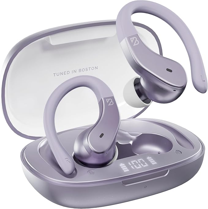 Back Bay Audio - Runner's Wireless Earbuds Bluetooth Headphones for Sports, Hook Over The Ear Buds, Deep Bass, Wrap Around Earphones with Earhooks for Running, Workout Wireless Headphones for The Gym-StrideForce Fitness