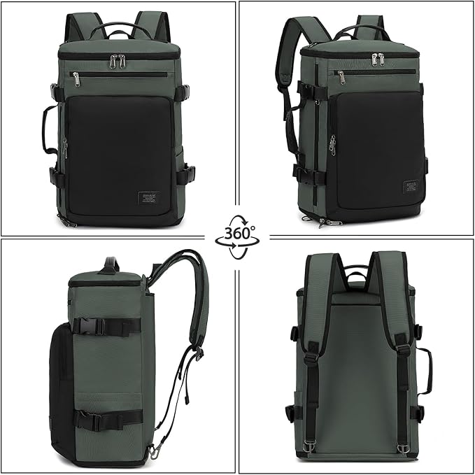 Kalesi Gym Duffle Bag Backpack 4-Way Waterproof with Shoes Compartment for travel Sport Hiking laptop Business-grey-StrideForce Fitness