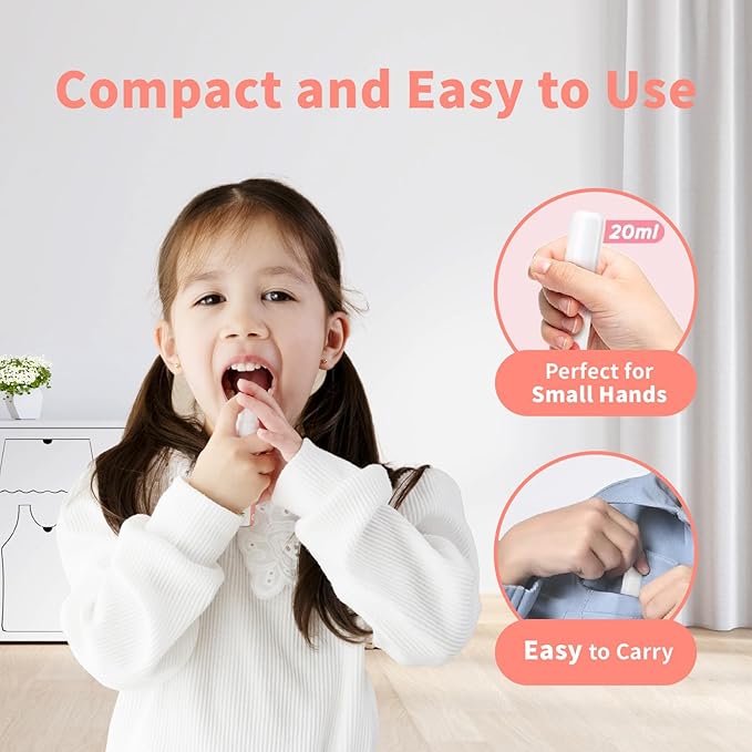 Mouth Spray for Kids Toddler Toothpaste Helper Fluoride Free Baby Toothpaste Cavity Protection Oral Care with Natural P113+ Antibacterial Peptide for Newborns to Age 12 (Watermelon)