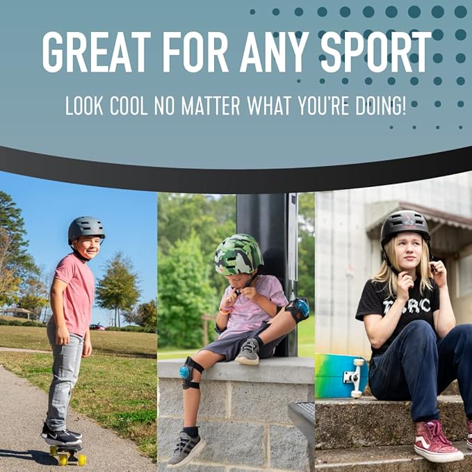 Flybar Bike Helmet- Multi Sport Dual Certified Adjustable Dial, Lightweight Skateboard Helmet, Roller Skating, Pogo, Electric Scooter, Snowboard, Boys and Girls Kids- Adults Helmets-StrideForce Fitness