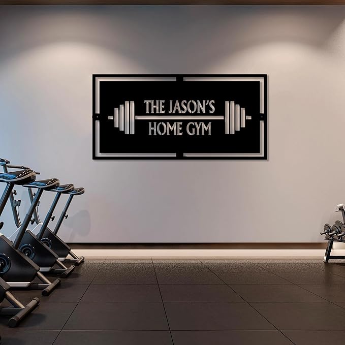 Luxury Personalized Gym Metal Sign, Gym Cut Metal Wall Art, Fitness Home Decor, Gifts for Fitness Lovers, Workout Room Sign-StrideForce Fitness