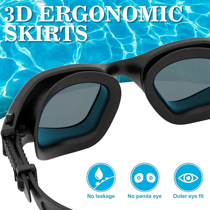 WIN.MAX Polarized Swimming Goggles Swim Pool Goggles Anti Fog Anti UV No Leakage Clear Vision for Men Women Adults Teenagers-StrideForce Fitness