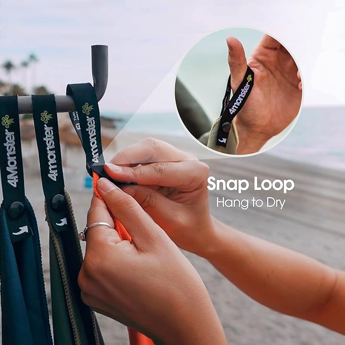 4Monster Camping Towels Super Absorbent, Fast Drying Microfiber Travel Towel, Quick Dry Ultra Soft Compact Gym Towel for Swimming Beach Hiking Yoga Travel Sports Backpack (20.00" x 12.00", Army Green)-StrideForce Fitness