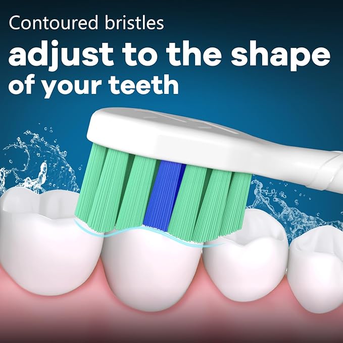 Toptheway Toothbrush Replacement Heads Compatible with Philips Sonicare ProtectiveClean DiamondClean C2 C1 G2 W 4100 5100 5300 Plaque Control, 6 Pack