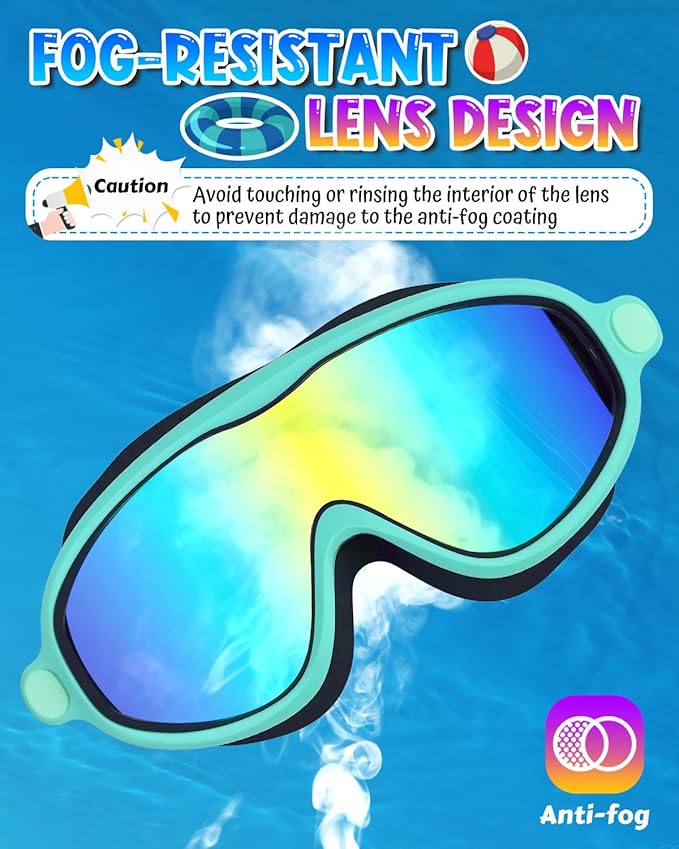 Rantizon Swim Goggles 2 Pack, Wide View Anti Fog&UV Swimming Goggles for Audlt, No Leaking Swim Glasses for Men Women Kids-StrideForce Fitness