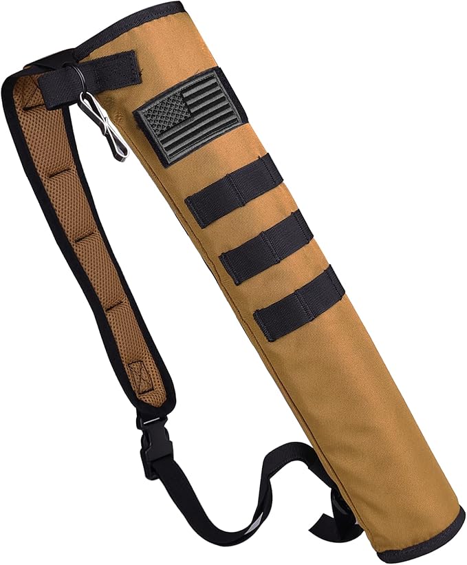 KRATARC Archery Lightweight Back Arrow Quiver Dual Use Foldable Compact Hip Arrows Bag with Molle System Hanged for Target Shooting-StrideForce Fitness
