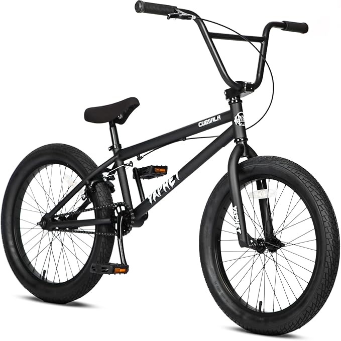 Freestyle BMX Bike, 20 Inch Yaphet Bicycle for Teen Beginner and Adult Riders, Bike with Hi-Ten Steel Frame, Multiple Colors-StrideForce Fitness