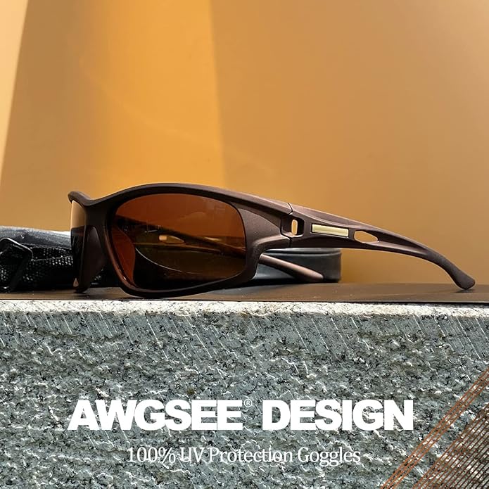 Polarized Sports Sunglasses for Men 100% UV Protection Wrap Around Unbreakable Sun Glasses for Fishing Driving-StrideForce Fitness