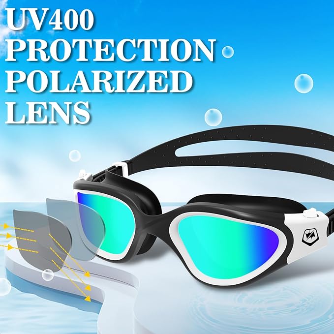 WIN.MAX Polarized Swimming Goggles Swim Pool Goggles Anti Fog Anti UV No Leakage Clear Vision for Men Women Adults Teenagers-StrideForce Fitness