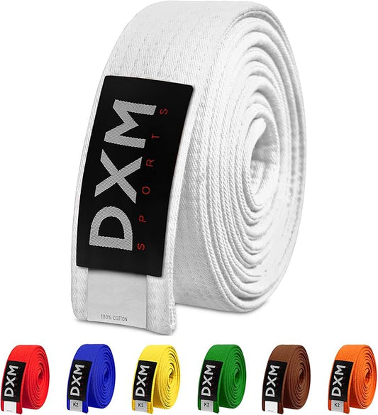 DXM SPORTS BJJ Jiu Jitsu Belt - Taekwondo Karate Belt - Martial Arts Uniform Ranking Judo Belt Double Stitched for Kids Adult-StrideForce Fitness