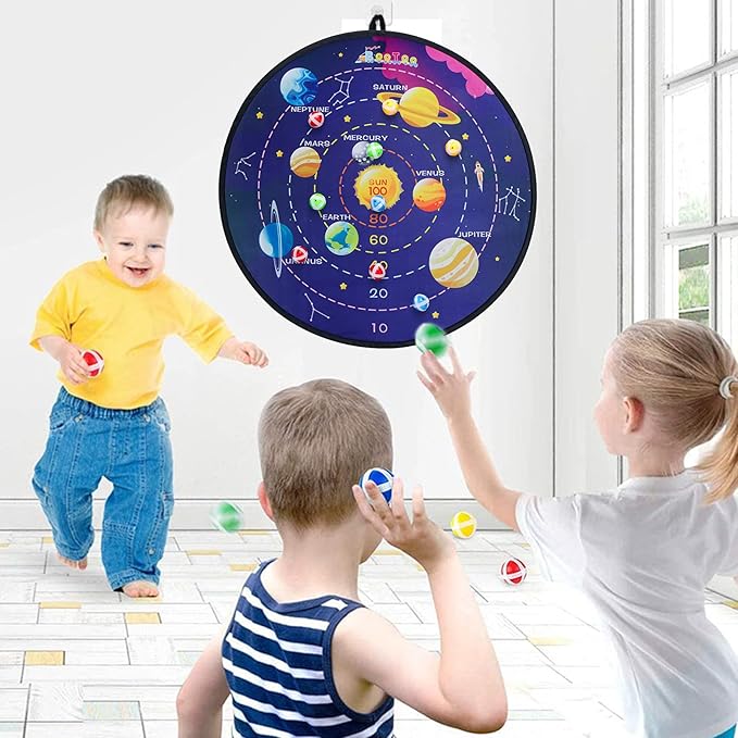 BooTaa 29" Large Dart Board for Kids, Kids Dart Board with Sticky Balls, Boys Toys, Indoor/Sport Outdoor Fun Party Play Game Toys, Birthday Gifts for 3 4 5 6 7 8 9 10 11 12 Year Old Boys Girls-StrideForce Fitness