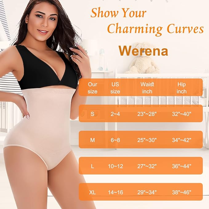 Tummy Control Shapewear Panties for Women High Waisted Body Shaper Slimming Shapewear Underwear Girdle Panty-StrideForce Fitness
