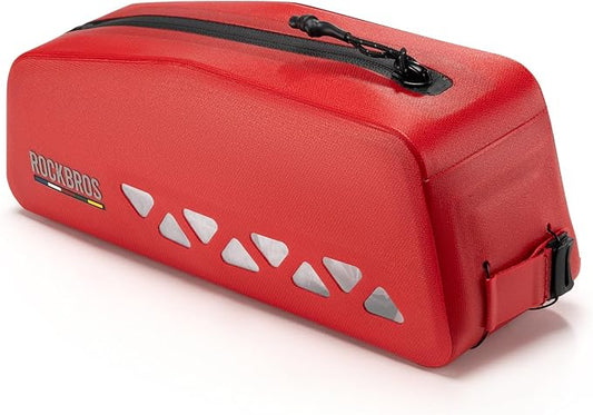 ROCKBROS Top Tube Bike Bag Waterproof Bike Frame Bag Lightweight Buckle Lock Design TPU Material Top Tube Bag Easy Install Cycling Top Tube Front Frame Pack 1L Capacity-StrideForce Fitness