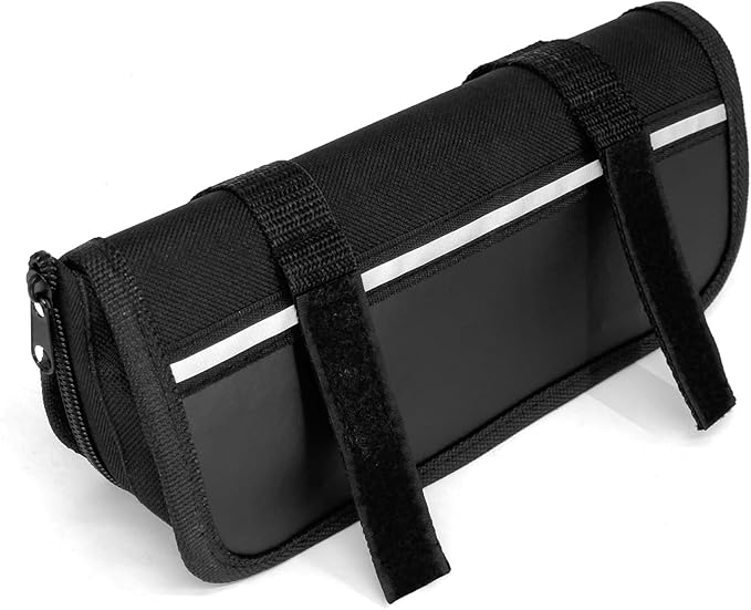 Bicycle Tire Repair Tool Kit with Stainless Steel Tools, Portable Bike Tire Patch Repair Set for Mountain/Road Bikes-StrideForce Fitness