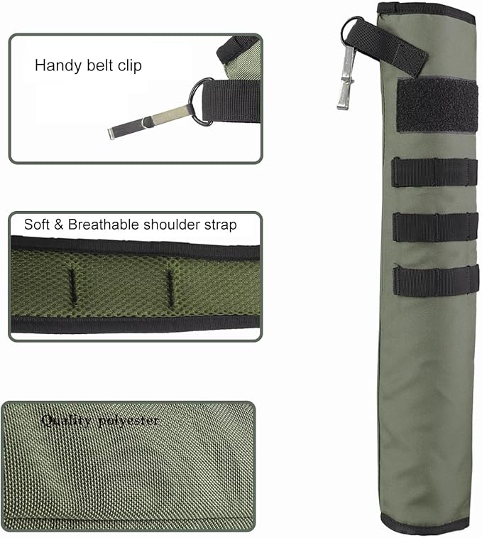 KRATARC Archery Lightweight Back Arrow Quiver Dual Use Foldable Compact Hip Arrows Bag with Molle System Hanged for Target Shooting-StrideForce Fitness