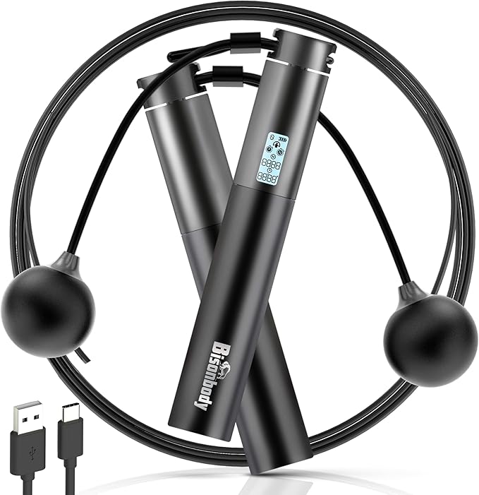 Smart Jump Rope Fitness Skipping Rope with App – 2 Function Modes – Classic 3m Rope & Ropeless Shortballs – Bluetooth Skipping Rope with Fitdays+ App for Seamless Progress Tracking-StrideForce Fitness