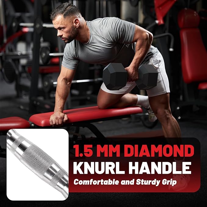 PAPABABE Hex Dumbbell Sets with Rack, 60-550lb Rubber Coated Dumbbell Weight Set and Storage Rack, Multiple Options Hand Weights for Strength Training-StrideForce Fitness