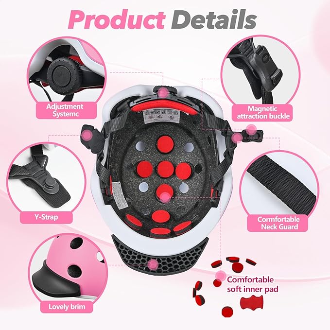 Kids Bike Helmet for 5-8-14 Kids Skateboard Helmet Boys Girls Child Youth Adjustable Lightweight Ventilation and Multi-Sports Scooter Cycling Roller Balance Bike-StrideForce Fitness