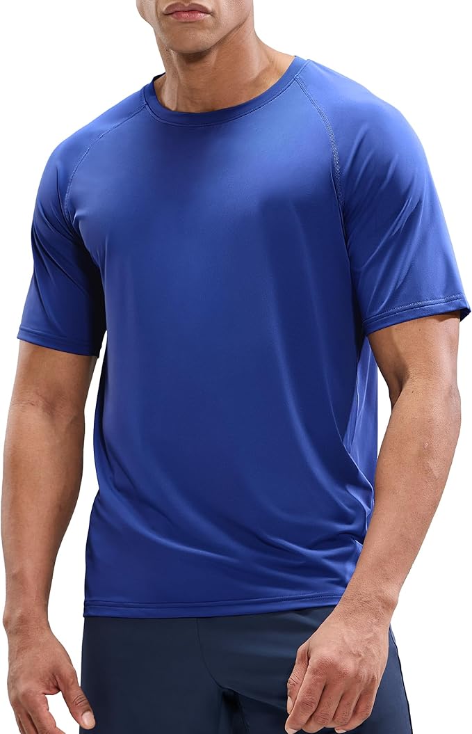 MIER Men's Dry Fit Workout T-Shirts Athletic Running Tee Short Sleeve Crew Neck Gym Tops, Polyester, Moisture Wicking-StrideForce Fitness