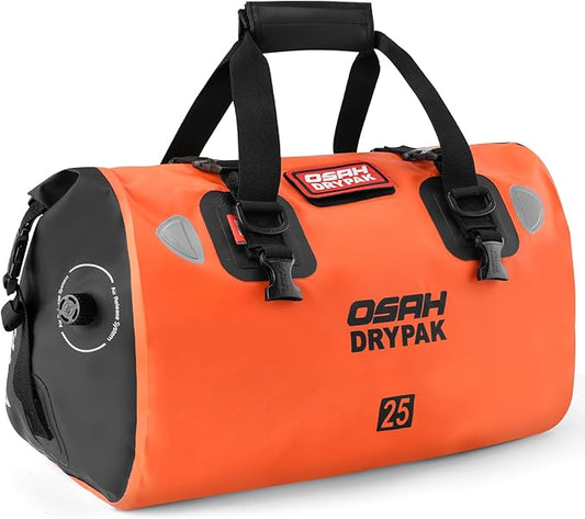 Waterproof Duffel Bag - Motorcycle Dry Bag Tail Bag with Large Storage Space, Waterproof Luggage Duffle Bags with Outer Mesh Zipper Pocket for Camping, Kayaking, Fishing & Traveling-StrideForce Fitness