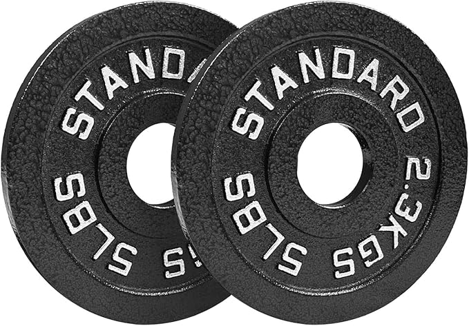 Steel Weight Plates 85LB Set - Olympic 2 inch Center Premium Coating 2x 25lb, 10lb, 5lb, and 2.5lb for Olympic Weight Lifting Barbells-StrideForce Fitness