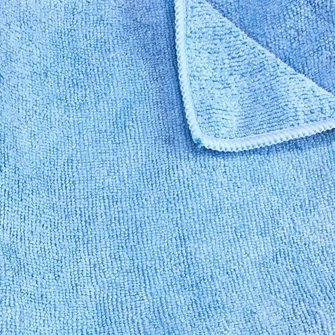 Arkwright Microfiber Gym Towel - Pack of 12 - Super Soft, Quick Dry Workout Sweat Towels, 300 GSM Lightweight & Absorbent for Sports, Working Out, Yoga, and Spa, 16 x 27 in, Blue-StrideForce Fitness