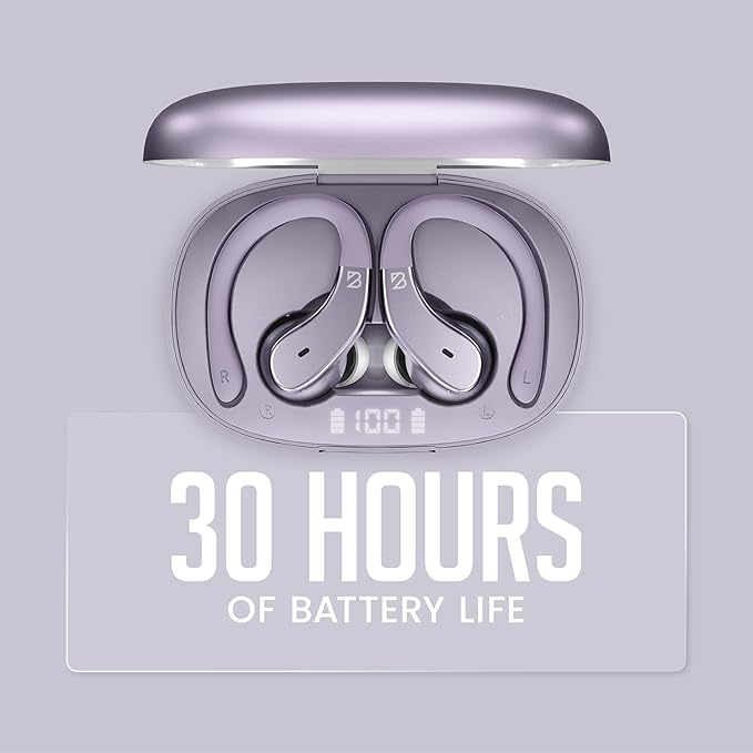 Back Bay Audio - Runner's Wireless Earbuds Bluetooth Headphones for Sports, Hook Over The Ear Buds, Deep Bass, Wrap Around Earphones with Earhooks for Running, Workout Wireless Headphones for The Gym-StrideForce Fitness