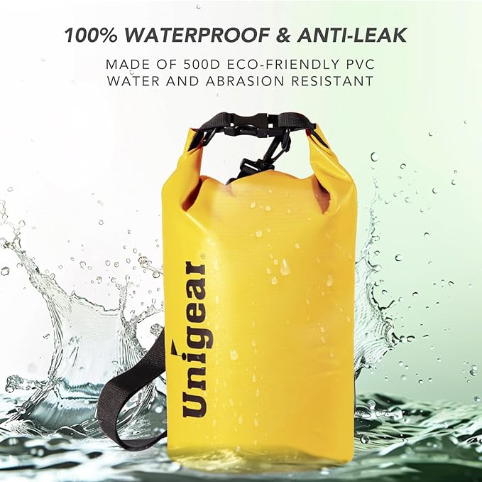 Unigear Dry Bag Waterproof, 2L/5L/10L/20L/30L/40L Floating and Lightweight Bags for Kayaking, Boating, Fishing, Swimming and Camping with Waterproof Phone Case-StrideForce Fitness