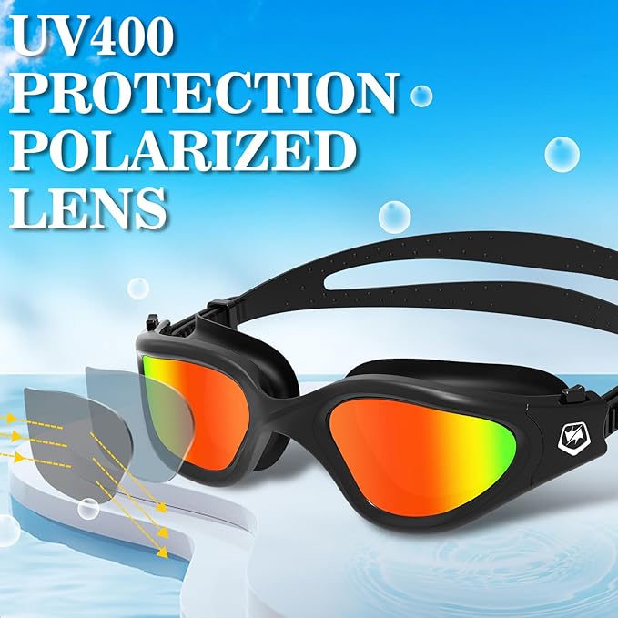 WIN.MAX Polarized Swimming Goggles Swim Pool Goggles Anti Fog Anti UV No Leakage Clear Vision for Men Women Adults Teenagers-StrideForce Fitness