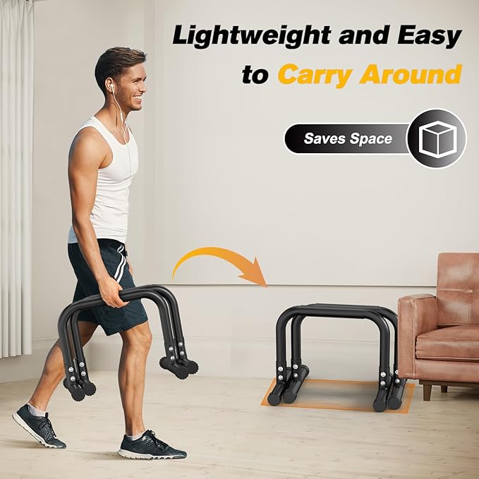 RELIFE REBUILD YOUR LIFE Dip Station Functional Heavy Duty Dip Stands Fitness Workout Dip bar Station Stabilizer Parallette Push Up Stand-StrideForce Fitness