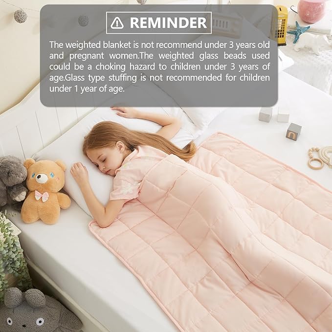 L'AGRATY Weighted Blanket - 36"x48" 3lbs Weighted Blanket Microfiber Material with Glass Beads Small Blanket for All-Season Summer Fall Winter Soft Thick Blanket-StrideForce Fitness