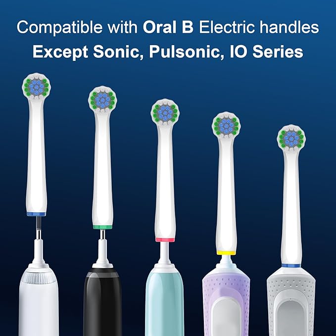 8 Count Precision Refills Replacement Heads Compatible with Oral B Braun for Sensitive Care, Brush Heads Compatible with Oral B Pro 1000/500/Genius x Electric Toothbrush Heads (White)