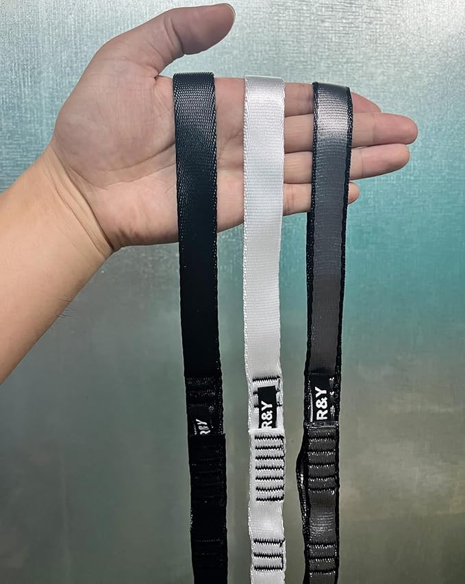 2PCS 5.9ft Long Nylon Daisy Chain Straps for Aerial Yoga Hammock Swing Adjustable Aerial Silk Extender Hanging Rope for Aerial Yoga Belts 180cm-StrideForce Fitness